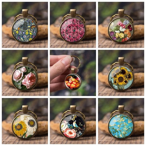 van gogh sunflower oil painting key chains art scenery p keyring glass cabochon handmade car bag keychian jewelry, Slivery;golden
van gogh sunflower oil painting key chains art scenery p keyring glass cabochon handmade car bag keychian jewelry, Slivery;golden