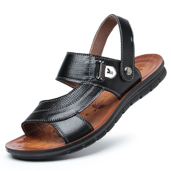 summer men sandals quality genuine leather shoes male comfortable slip-on slippers beach brown man sandal zapatillas hombre, Black
summer men sandals quality genuine leather shoes male comfortable slip-on slippers beach brown man sandal zapatillas hombre, Black