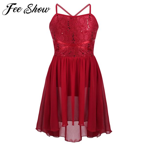kids girls sequins lace high-low hem chiffon ballet figure skating dress child gymnastics leotard stage lyrical dance costumes, Red;yellow
kids girls sequins lace high-low hem chiffon ballet figure skating dress child gymnastics leotard stage lyrical dance costumes, Red;yellow