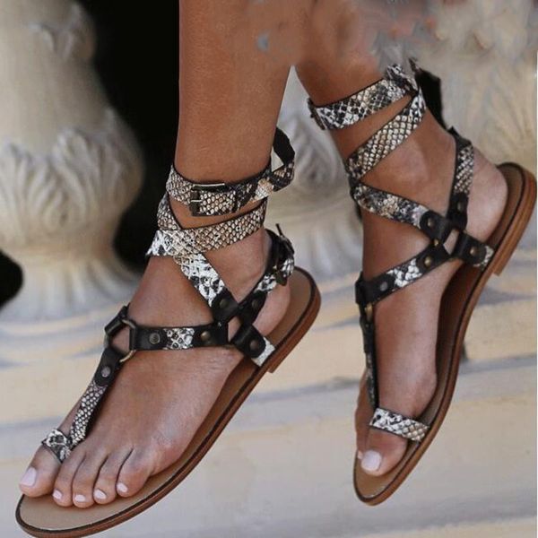 summer fashion women shoes open toe sandals women cross strap gladiator sandals flat with snake pattern casual shoes 358, Black
summer fashion women shoes open toe sandals women cross strap gladiator sandals flat with snake pattern casual shoes 358, Black