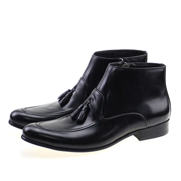 european style genuine leather men ankle boots high zipper tassel boots comfortable mens dress shoes black brown
european style genuine leather men ankle boots high zipper tassel boots comfortable mens dress shoes black brown