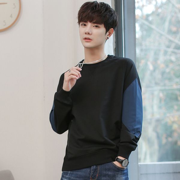 men 2019t shirt round neck long-sleeved sweater korean version of the trend in spring and autumn wild bottoming shirt men's clothes, Black
men 2019t shirt round neck long-sleeved sweater korean version of the trend in spring and autumn wild bottoming shirt men's clothes, Black