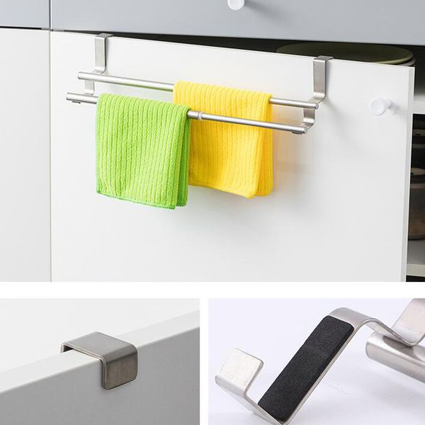 stainless steel towel holder rack cupboard hanger kitchen bath double bar
stainless steel towel holder rack cupboard hanger kitchen bath double bar