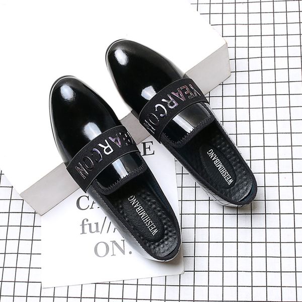 2019 men new style genuine leather spring small leather shoes pointed-toe foot covering breathable korean-style england nightclu, Black
2019 men new style genuine leather spring small leather shoes pointed-toe foot covering breathable korean-style england nightclu, Black