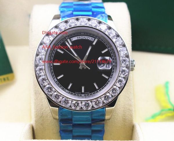 wristwatches day-date sapphire 41 mm black dial big diamond asia 2813 automatic mechanical mens men's watch watches, Slivery;brown
wristwatches day-date sapphire 41 mm black dial big diamond asia 2813 automatic mechanical mens men's watch watches, Slivery;brown