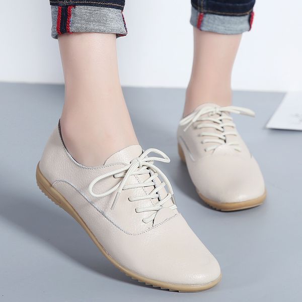 nice fashion flat shoes leather women comfortable white women shoes casual lace-up ladies flat round toes big sizes, Black
nice fashion flat shoes leather women comfortable white women shoes casual lace-up ladies flat round toes big sizes, Black