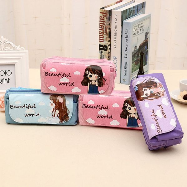 new cute beautiful world canvas pencil case kawaii girl school supplies pencil bag pen bag pouch student stationery
new cute beautiful world canvas pencil case kawaii girl school supplies pencil bag pen bag pouch student stationery
