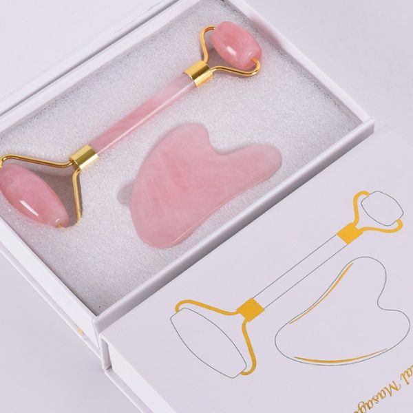natural pink crystal jade roller double head rose quartz massage roller real stone facial massager guasha tool set
natural pink crystal jade roller double head rose quartz massage roller real stone facial massager guasha tool set