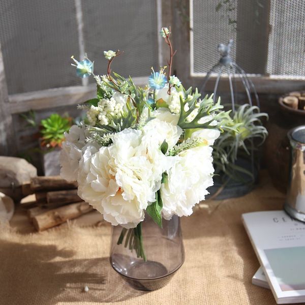 artificial flower hydrangea 6 heads peony bridal bouquet silk flower for wedding valentine's day party home diy decoration
artificial flower hydrangea 6 heads peony bridal bouquet silk flower for wedding valentine's day party home diy decoration