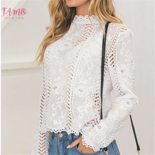 autumn fashion women ladies blouse long sleeve white lace hollow turtleneck summer elegant long sleeve blusa for female
autumn fashion women ladies blouse long sleeve white lace hollow turtleneck summer elegant long sleeve blusa for female