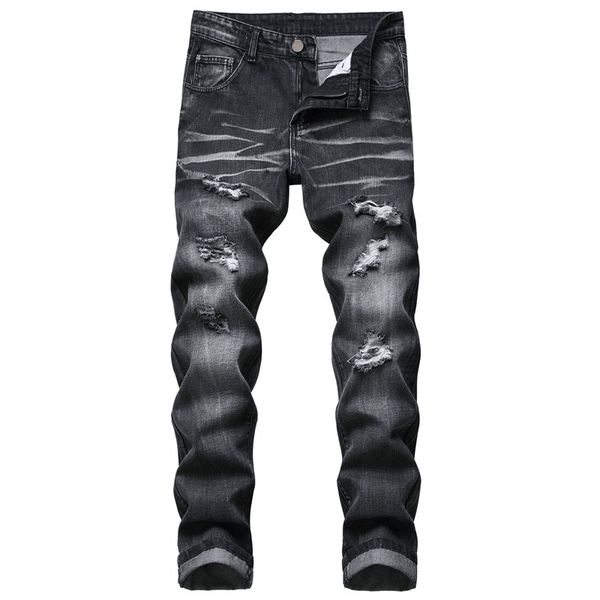 moruancle mens ripped jeans pants fashion black distressed denim trousers with holes straight fit torn jeans, Blue
moruancle mens ripped jeans pants fashion black distressed denim trousers with holes straight fit torn jeans, Blue