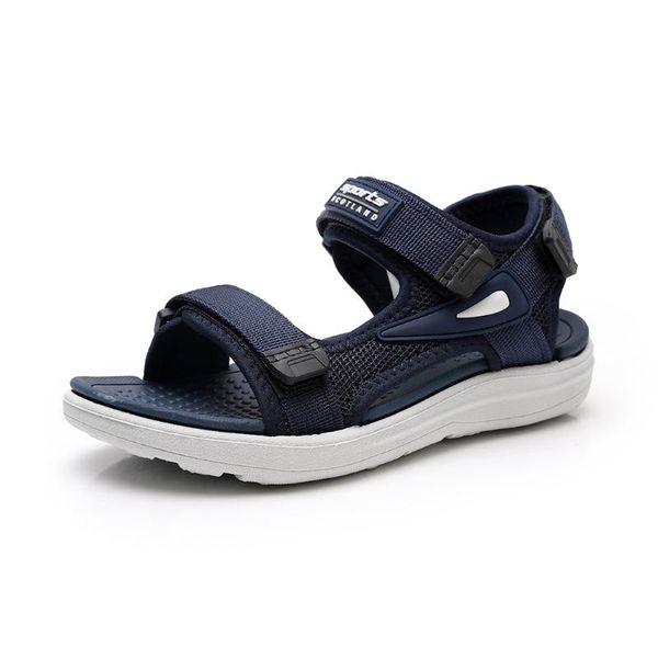 boys sandals double hook&loop protect falling sport kids sandals open toe casual summer toddler for children's shoes, Black;red