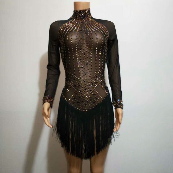 stage wear golden rhinestones balck mesh bodysuit tassels see-through stretch bodysuits nightclub women dj singer show latin costumes, Black;red
stage wear golden rhinestones balck mesh bodysuit tassels see-through stretch bodysuits nightclub women dj singer show latin costumes, Black;red