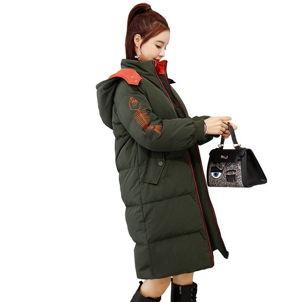 down cotton-padded jacket women's middle and long style 2018 winter new korean version loose and thickened cotton-padded jacket, Black
down cotton-padded jacket women's middle and long style 2018 winter new korean version loose and thickened cotton-padded jacket, Black