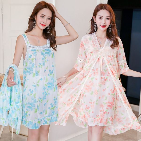 2pcs silk satin lace lingerie nightgown robe sets for women summer bathrobe sleepwear home dress nightdress night dress, Black;red
2pcs silk satin lace lingerie nightgown robe sets for women summer bathrobe sleepwear home dress nightdress night dress, Black;red