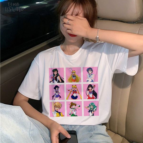 kawaii sailor moon t shirt women harajuku ullzang fashion cartoon cat 90s aesthetic tshirt korean style tees female, White
kawaii sailor moon t shirt women harajuku ullzang fashion cartoon cat 90s aesthetic tshirt korean style tees female, White