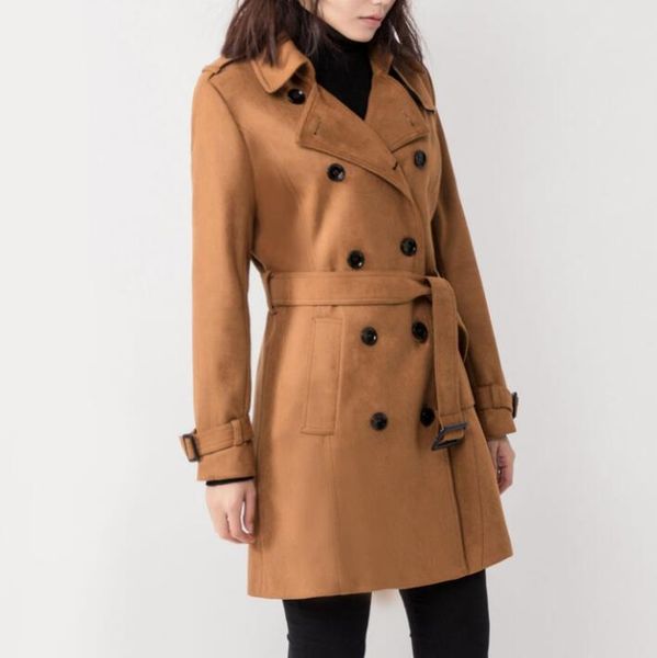 european spring ladies suede trench coat for women long sleeves coats womens casaco feminino overcoat woman jaqueta autumn khaki, Tan;black
european spring ladies suede trench coat for women long sleeves coats womens casaco feminino overcoat woman jaqueta autumn khaki, Tan;black