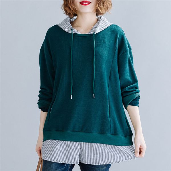qpfjqd 2020 casual simple fake two pieces hooded ladies spring winter new knitting hoodies loose pockets girls sweatshirts, Black
qpfjqd 2020 casual simple fake two pieces hooded ladies spring winter new knitting hoodies loose pockets girls sweatshirts, Black