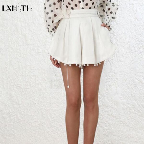 lxmsth summewr high waisted shorts for women elegant fashion bal tassels runway shorts ladies white short pants, White;black
lxmsth summewr high waisted shorts for women elegant fashion bal tassels runway shorts ladies white short pants, White;black