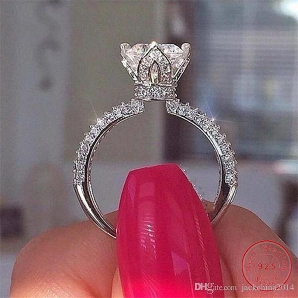 crown wedding band ring real 100%925 sterling silver round cut white z cz diamond gemstones pave cz women engagement band ring gift, Slivery;golden
crown wedding band ring real 100%925 sterling silver round cut white z cz diamond gemstones pave cz women engagement band ring gift, Slivery;golden