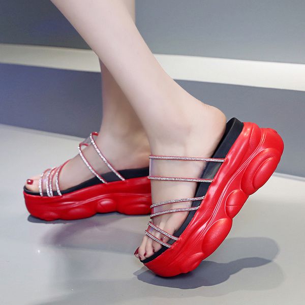 fashion super high heels platform shoes women summer platform sandals women slippers flip flops transparent female sandalen, Black
fashion super high heels platform shoes women summer platform sandals women slippers flip flops transparent female sandalen, Black