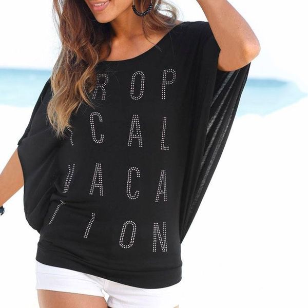 summer fashion batwing sleeve button blouse casual ladies loose letter tee female women short sleeve shirt blusas pullover, White
summer fashion batwing sleeve button blouse casual ladies loose letter tee female women short sleeve shirt blusas pullover, White