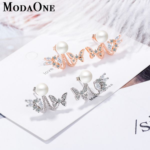 modaone rose gold imitation pearl butterfly sterling silver stud earrings for women korean tendy fashion earringsaretes de mujer, Golden;silver
modaone rose gold imitation pearl butterfly sterling silver stud earrings for women korean tendy fashion earringsaretes de mujer, Golden;silver