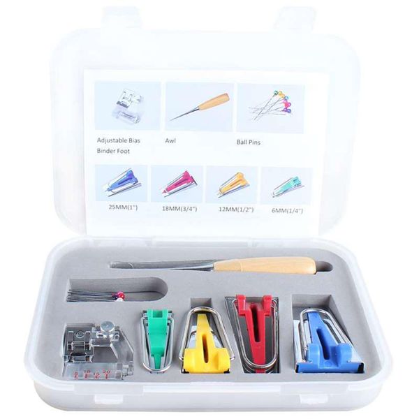 set bias tape maker kit for sewing & quilting binder foot tools home use multifunctional electric sewing machine accessories, Black
set bias tape maker kit for sewing & quilting binder foot tools home use multifunctional electric sewing machine accessories, Black