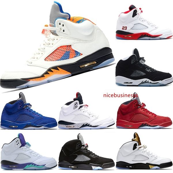 men designer 5 5s international flight red blue suede basketball shoes white cement og metallic black sports sneakers size 8-13
men designer 5 5s international flight red blue suede basketball shoes white cement og metallic black sports sneakers size 8-13