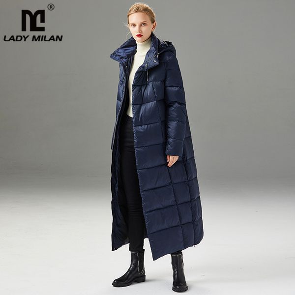 women's winter runway down coats hooded stand collar zipper closure white duck down long warm parkas outerwear, Black
women's winter runway down coats hooded stand collar zipper closure white duck down long warm parkas outerwear, Black