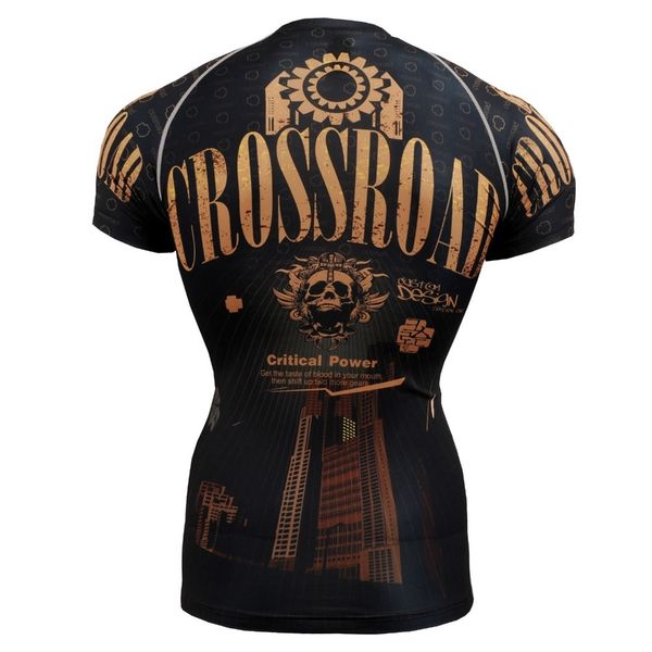 men`s crossroad skull short sleeve compression base layer shirt quick dry 4-way stretch fitness bodybuilding tees arm leg warmers, Black
men`s crossroad skull short sleeve compression base layer shirt quick dry 4-way stretch fitness bodybuilding tees arm leg warmers, Black