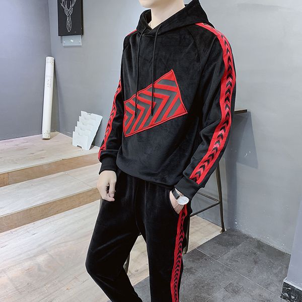 two-piece suit men's sweatshirt autumn and winter 2020 gold velvet student sports trend plus velvet casual jacket men's clothing, Gray
two-piece suit men's sweatshirt autumn and winter 2020 gold velvet student sports trend plus velvet casual jacket men's clothing, Gray