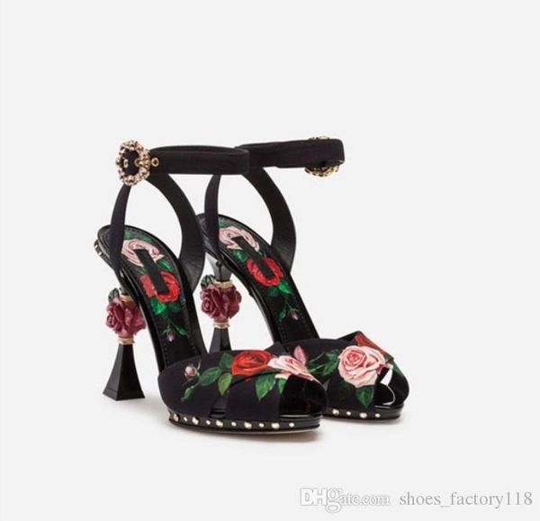 2019 spring collection printed rose high heels, floral sandals with pink sculptural heel, black charmeuse women pumps
2019 spring collection printed rose high heels, floral sandals with pink sculptural heel, black charmeuse women pumps