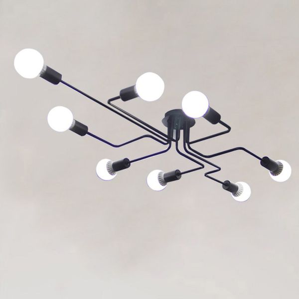 led chandelier lighting fixtures lustre vintage led lamp industrial kitchen living room black modern night lamp 
led chandelier lighting fixtures lustre vintage led lamp industrial kitchen living room black modern night lamp