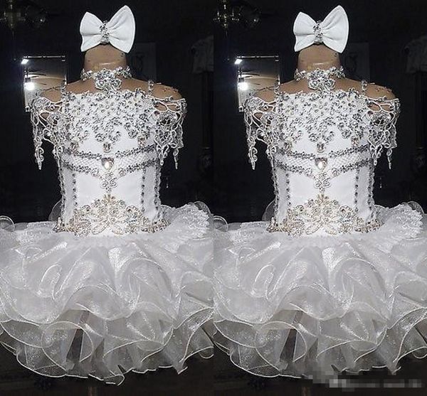 white lace beaded halter short sleeve bow organza ball gown cupcake toddler little girls pageant dresses flower girls for weddings glitz, White;blue
white lace beaded halter short sleeve bow organza ball gown cupcake toddler little girls pageant dresses flower girls for weddings glitz, White;blue