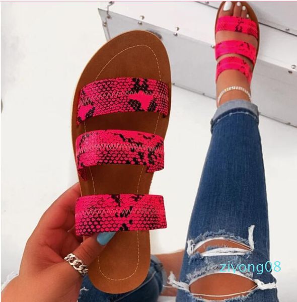 2020 new summer women sandals designers open toe flat heel sandals slip on leopard sandalias mujer size 37-42 z88, Black
2020 new summer women sandals designers open toe flat heel sandals slip on leopard sandalias mujer size 37-42 z88, Black