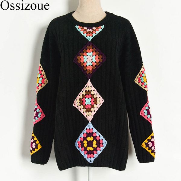 diamond patchwork 2020 spring autumn women pullover loose casual knit white long sleeve sweater female pull femme, White;black
diamond patchwork 2020 spring autumn women pullover loose casual knit white long sleeve sweater female pull femme, White;black