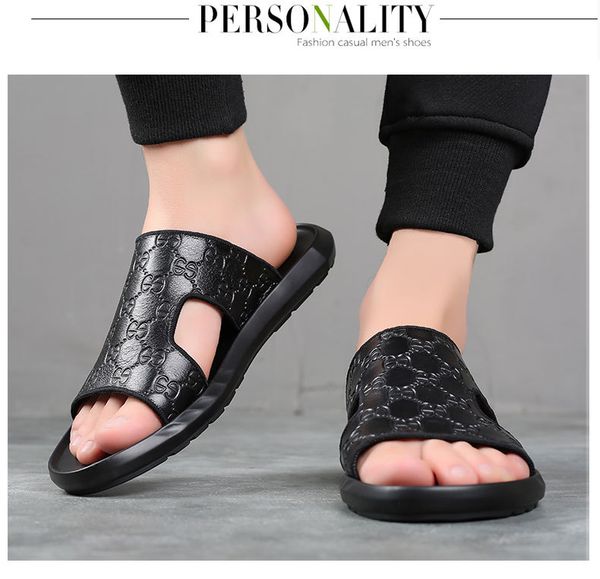the first layer of leather 2020 summer new men's beach shoes leather net red sandals slippers fashion trend, Black
the first layer of leather 2020 summer new men's beach shoes leather net red sandals slippers fashion trend, Black