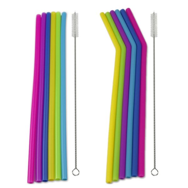 6pcs reusable silicone drinking straws set extra long flexible straws with cleaning brushes for bar party
6pcs reusable silicone drinking straws set extra long flexible straws with cleaning brushes for bar party