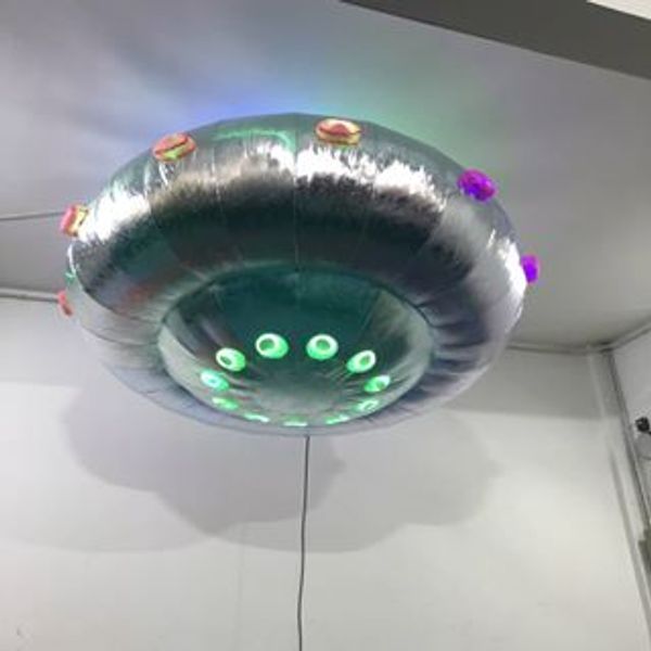 

подвесной надувной воздушный шар ufo inflatables со светодиодной подсветкой и светодиодной лентой летающая тарелка цена по прейскуранту заво