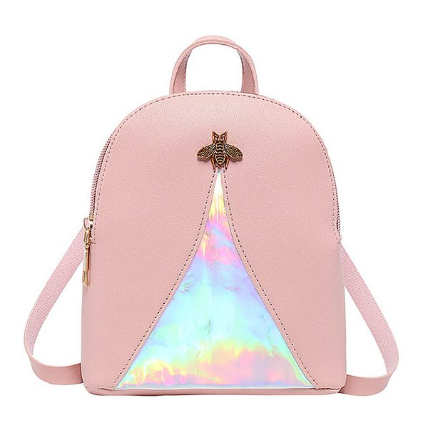 2019 new laser holographic backpack women leather metal bee design mochila small shoulder bag ladies travel bag m491
2019 new laser holographic backpack women leather metal bee design mochila small shoulder bag ladies travel bag m491