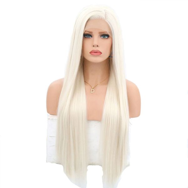 high temperature fiber glueless brown roots to light blond silky straight heat resistant daily synthetic front lace wig with baby hair, Black
high temperature fiber glueless brown roots to light blond silky straight heat resistant daily synthetic front lace wig with baby hair, Black