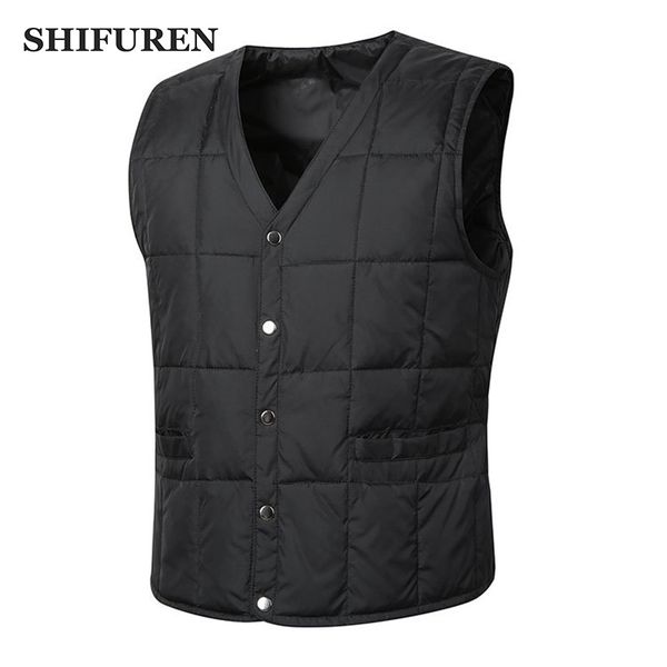shifuren new 2017 winter warm men vest causal down padded sleeveless jacket outerwear v-neck male waistcoat plus size m-4xl, Black;white
shifuren new 2017 winter warm men vest causal down padded sleeveless jacket outerwear v-neck male waistcoat plus size m-4xl, Black;white