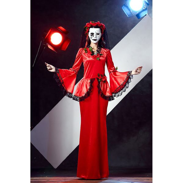 halloween vampire cosplay costumes sets red dress ghost bride costume for women scary party wear a413081, Black;red
halloween vampire cosplay costumes sets red dress ghost bride costume for women scary party wear a413081, Black;red