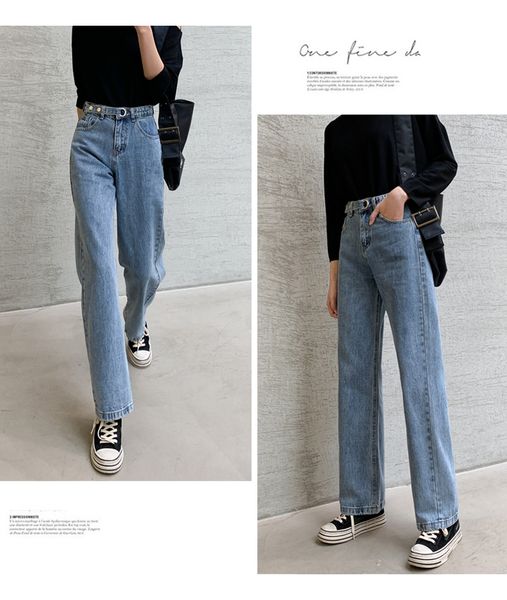 women pants straight straps, Blue