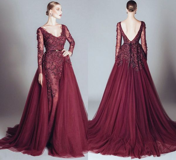 elegant backless burgundy lace formal celebrity evening dresses v neck long sleeves middle east arabic prom party gowns, Black;red
elegant backless burgundy lace formal celebrity evening dresses v neck long sleeves middle east arabic prom party gowns, Black;red