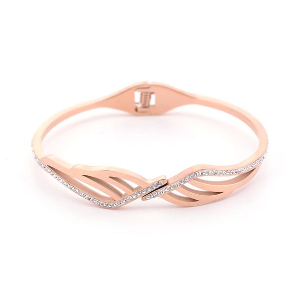 leaf rose gold stainless steel bangle new personality stainless steel bangle bracelet, Black
leaf rose gold stainless steel bangle new personality stainless steel bangle bracelet, Black