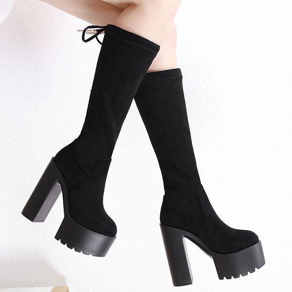 women's boots autumn round toe shoes woman winter shoes lace up boots-women thigh high heels high booties ladies, Black
women's boots autumn round toe shoes woman winter shoes lace up boots-women thigh high heels high booties ladies, Black