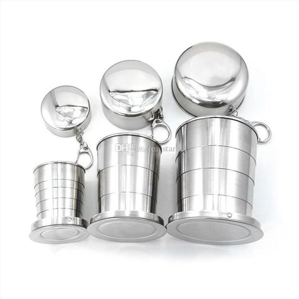 75ml 140ml 240ml folding cup stainless steel portable outdoor travel camping folding collapsible cup metal telescopic keychain mugs wx9-348
75ml 140ml 240ml folding cup stainless steel portable outdoor travel camping folding collapsible cup metal telescopic keychain mugs wx9-348