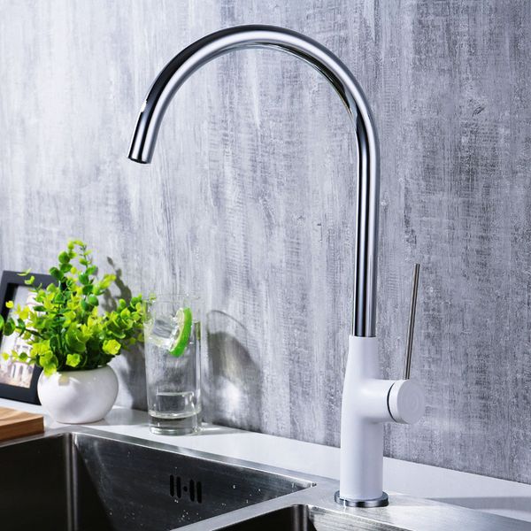 chrome plated brass kitchen faucets and cold water mixers white/black paint rounded water taps
chrome plated brass kitchen faucets and cold water mixers white/black paint rounded water taps